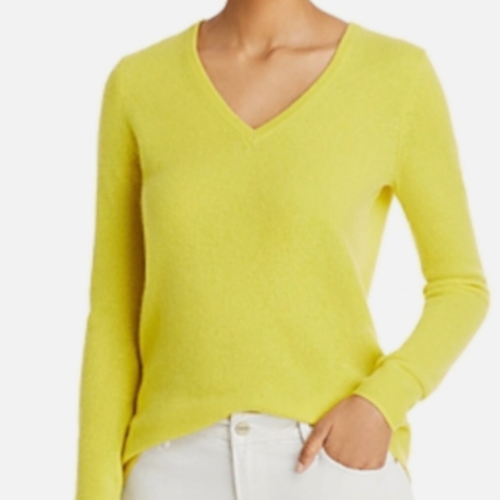 ALEX MARIE Yellow Cashmere Sweater | Small